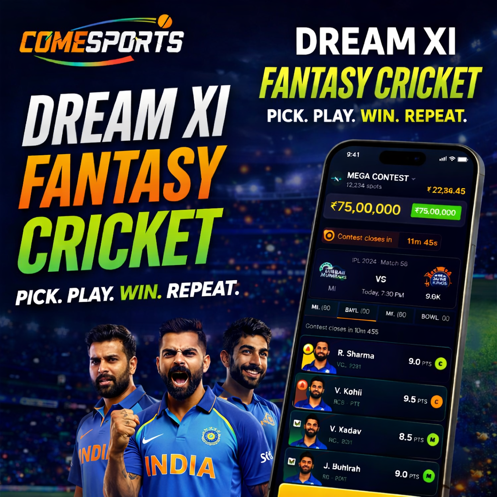 Come 247 11 fantasy cricket challenge visual