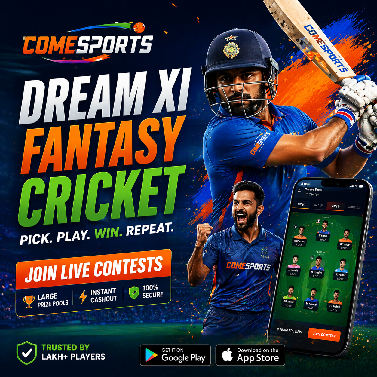 Come 247 11 fantasy sports main visual